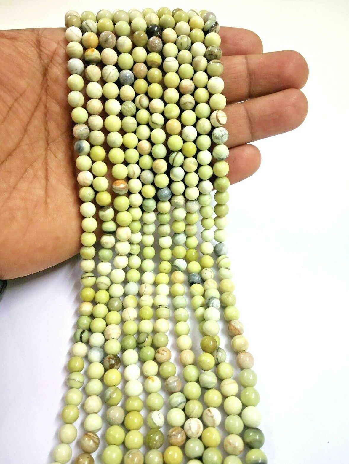 AAA+100 Natural Gemstone Butter Jade Chicklet Beads 13 inch Single Strand