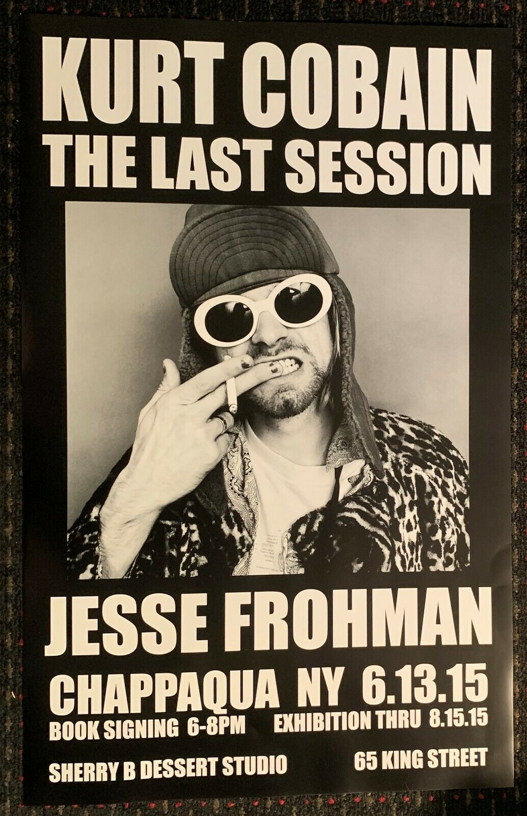 Kurt Cobain 24x38 Rare The Last Session Photo Book Promo Poster Jesse Frohman 9517