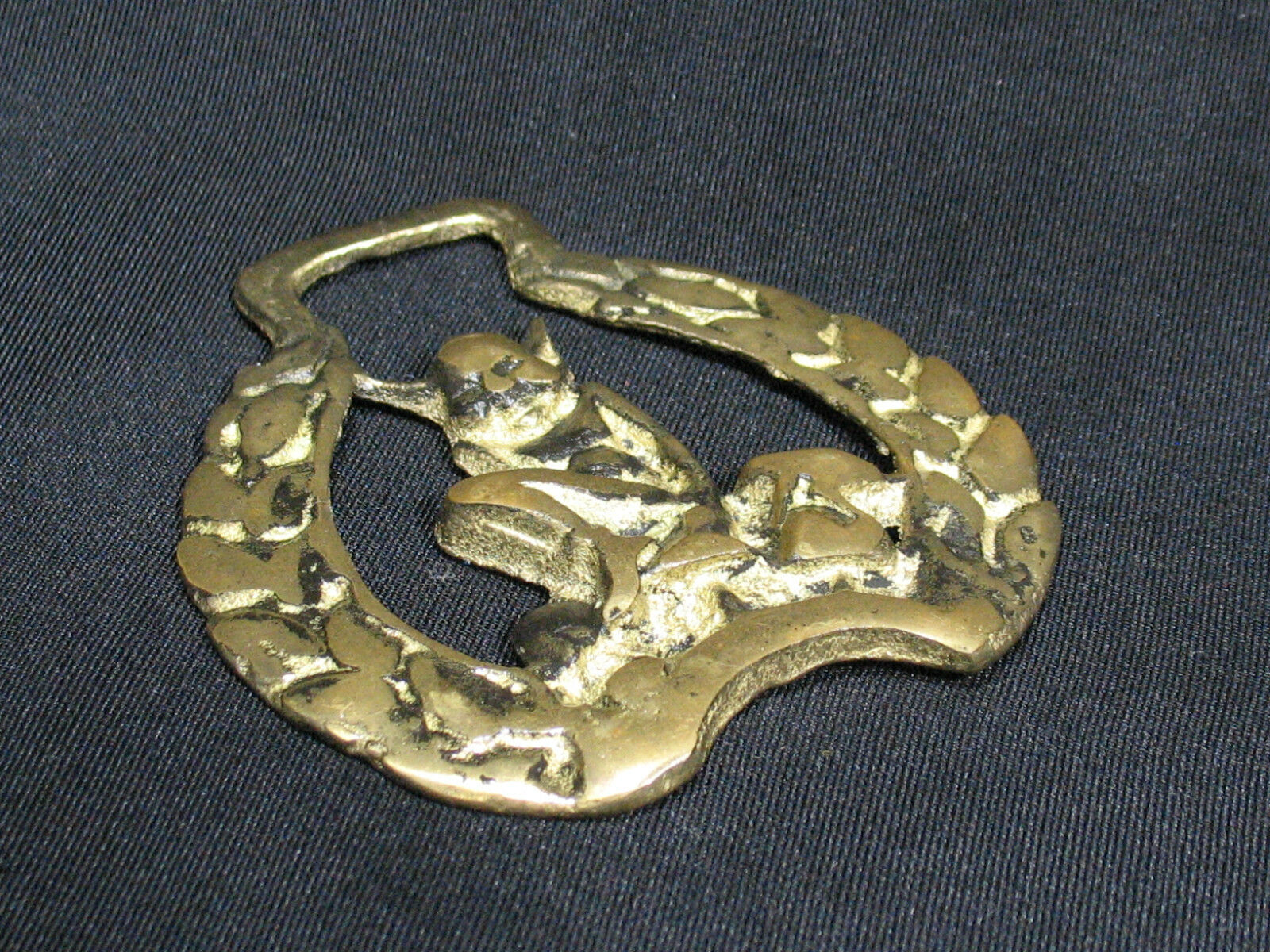 Antique Vintage Horse Brass Decorative Tack Bridle Devil Demon Gargoyle ...