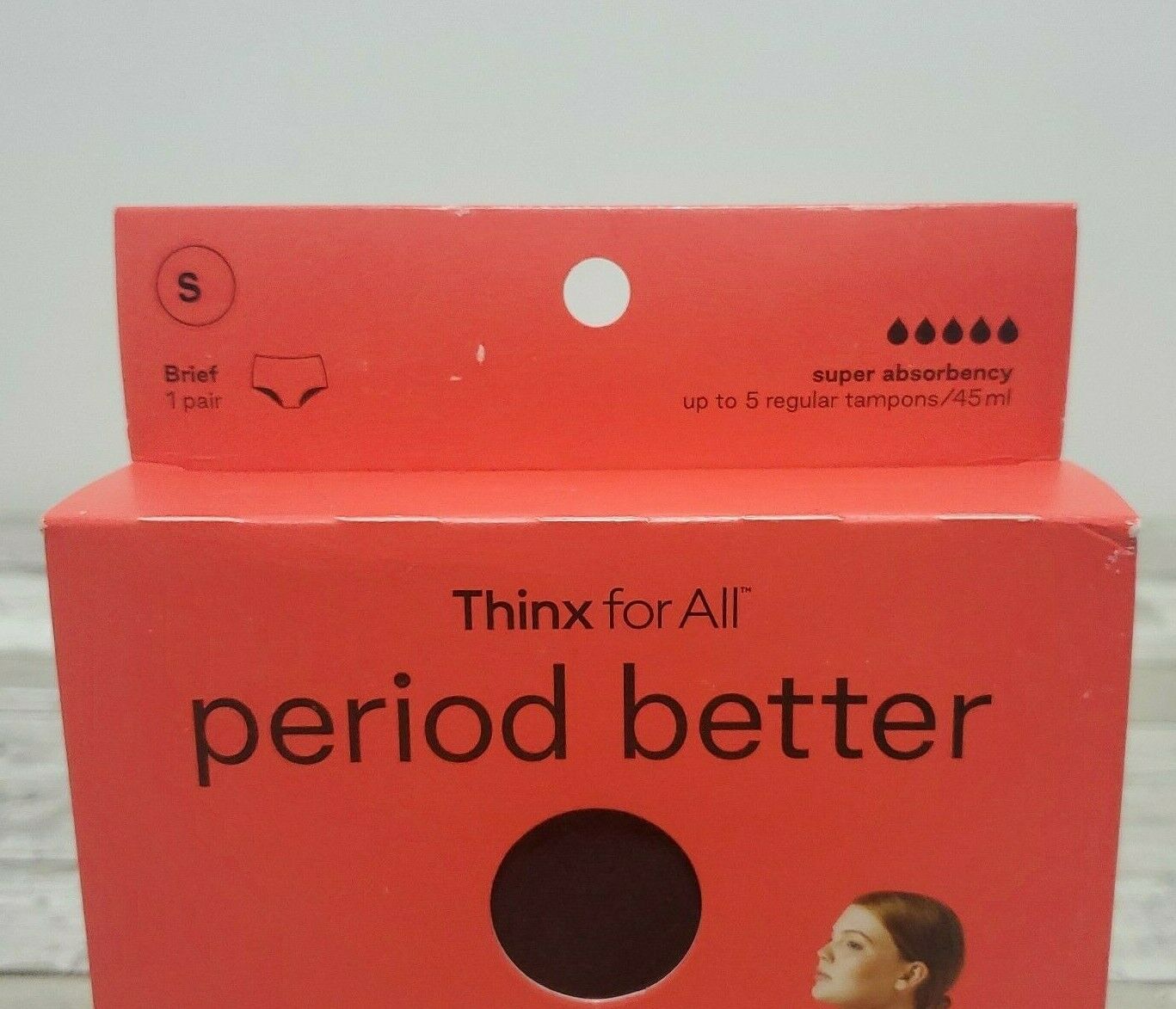 Thinx For All Period Better Briefs Super Absorbency Underwear Black Sz Small 2115